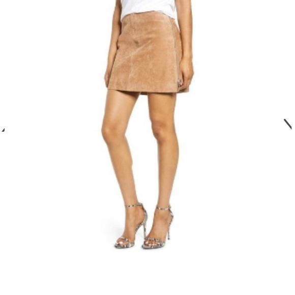 BLANK NYC SUEDE CAMEL SIDE ZIPPER MINI SKIRT SIZE (29) - Picture 1 of 13
